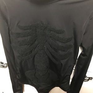 Buff Bunny black leotard NWOT. True black NOT grey Stunning silhouette!